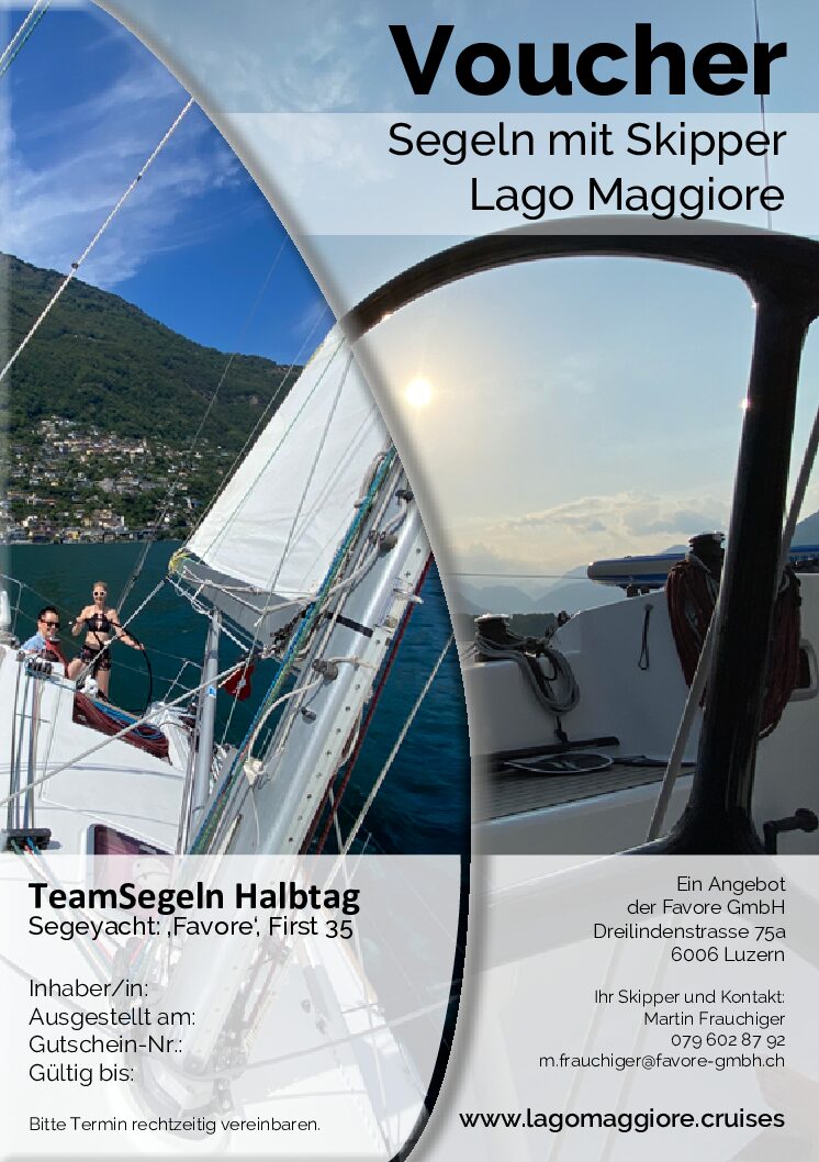 Digitaler Gutschein für einen TeamEvent unter Segel